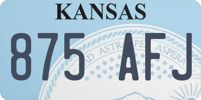KS license plate 875AFJ