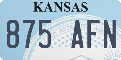 KS license plate 875AFN