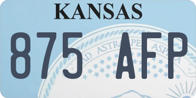KS license plate 875AFP