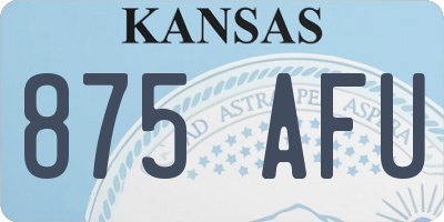KS license plate 875AFU
