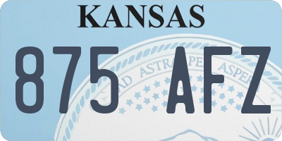 KS license plate 875AFZ