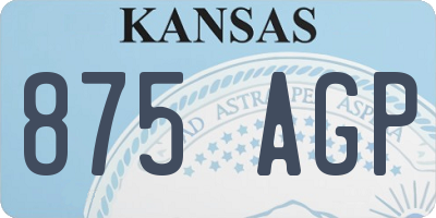 KS license plate 875AGP