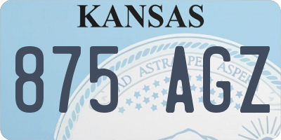 KS license plate 875AGZ