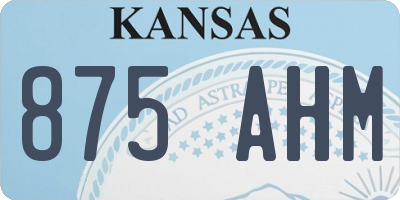 KS license plate 875AHM