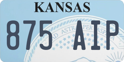 KS license plate 875AIP