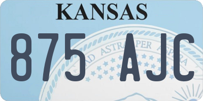 KS license plate 875AJC