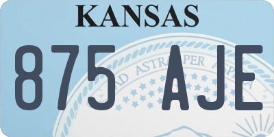 KS license plate 875AJE