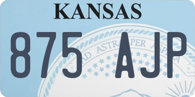 KS license plate 875AJP
