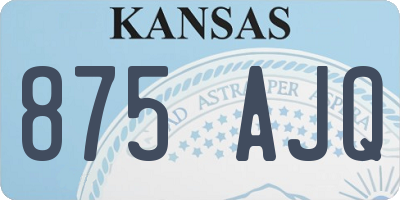 KS license plate 875AJQ