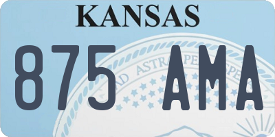 KS license plate 875AMA