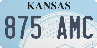 KS license plate 875AMC