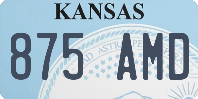 KS license plate 875AMD