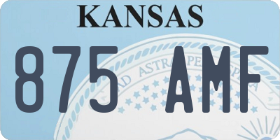 KS license plate 875AMF