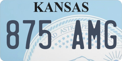 KS license plate 875AMG