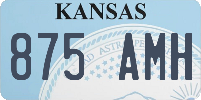 KS license plate 875AMH