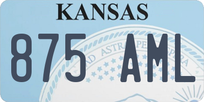 KS license plate 875AML
