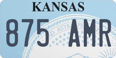 KS license plate 875AMR
