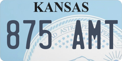 KS license plate 875AMT