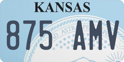 KS license plate 875AMV
