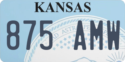 KS license plate 875AMW