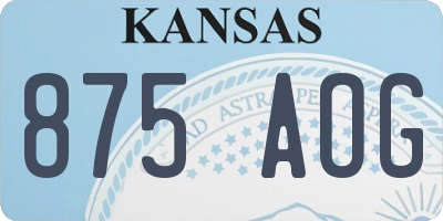KS license plate 875AOG