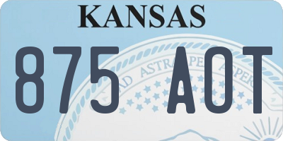 KS license plate 875AOT