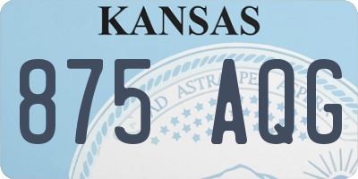 KS license plate 875AQG