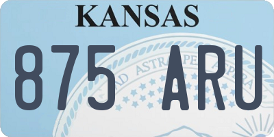 KS license plate 875ARU