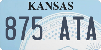 KS license plate 875ATA