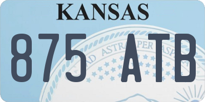 KS license plate 875ATB