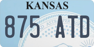 KS license plate 875ATD
