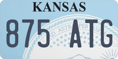 KS license plate 875ATG