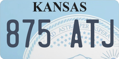 KS license plate 875ATJ