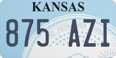 KS license plate 875AZI
