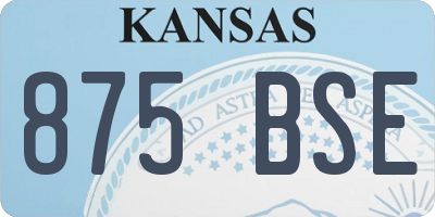 KS license plate 875BSE
