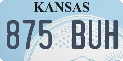 KS license plate 875BUH
