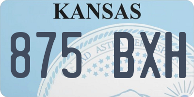 KS license plate 875BXH