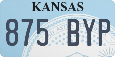 KS license plate 875BYP