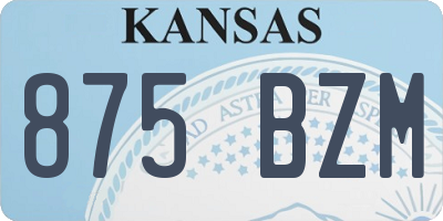 KS license plate 875BZM