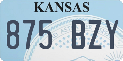 KS license plate 875BZY