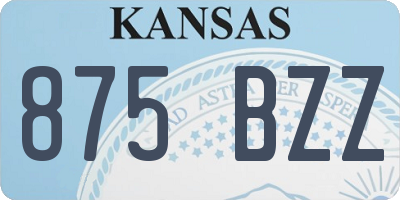 KS license plate 875BZZ
