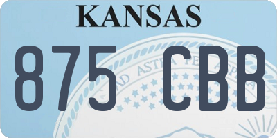 KS license plate 875CBB