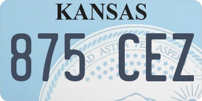 KS license plate 875CEZ