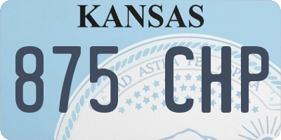 KS license plate 875CHP