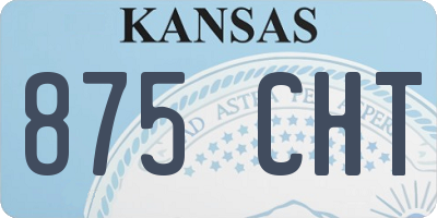 KS license plate 875CHT