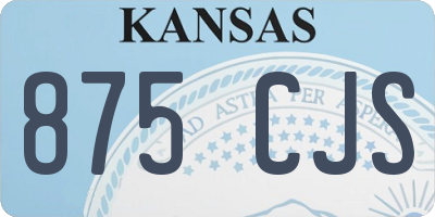 KS license plate 875CJS