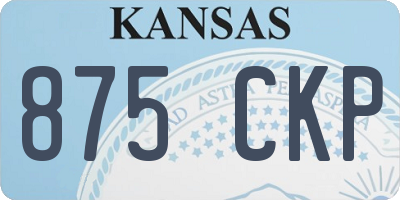 KS license plate 875CKP