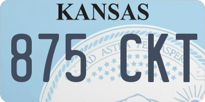 KS license plate 875CKT