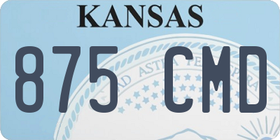 KS license plate 875CMD