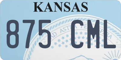 KS license plate 875CML